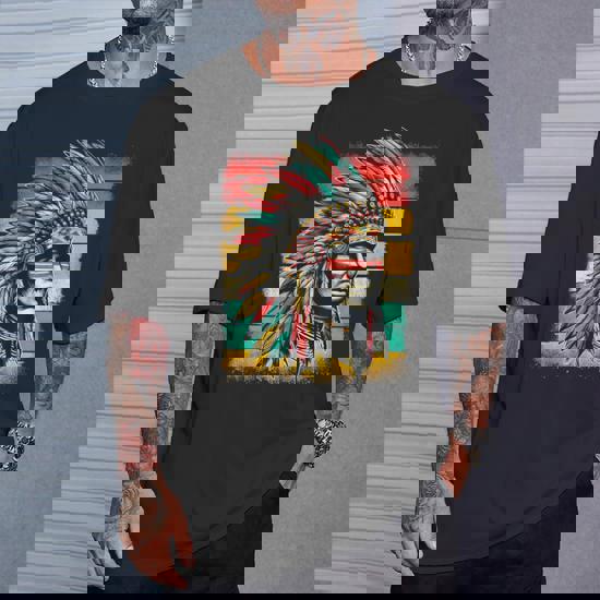 intage Multicolore Indiano Indiano Indiano Maglietta Novitaregali