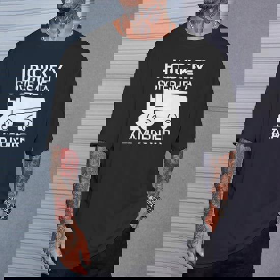 Hockey Gives Me A Zamboner T-Shirt Funny Hockey Tee