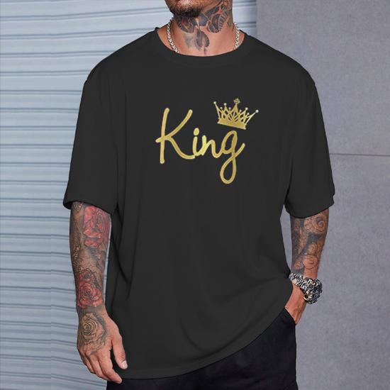 Fun King Queen T-Shirt Partner Look: Magliette Coordinate Per Coppie, 100% Cotone, Regalo Originale - 3