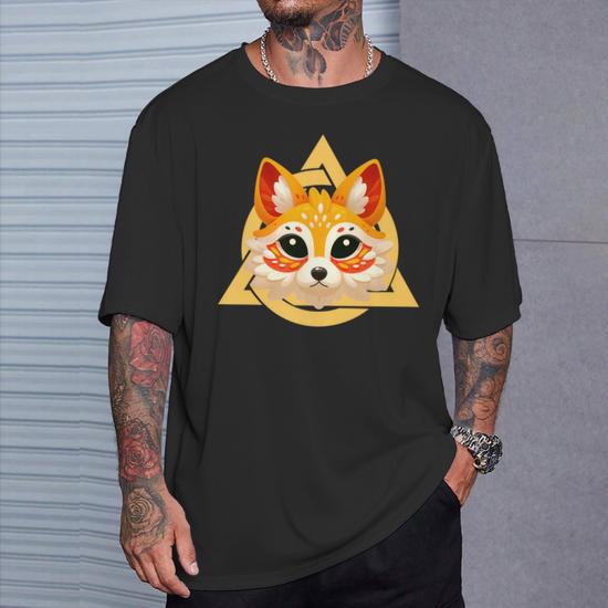 Therian Fox Mask Paws Quadrobics Therianthropy Sign T-Shirt - Seseable