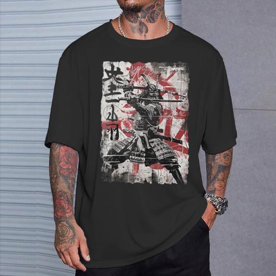 Vintage Samurai Mask Asia Japan Graffiti Tokyo Samurai T-Shirt