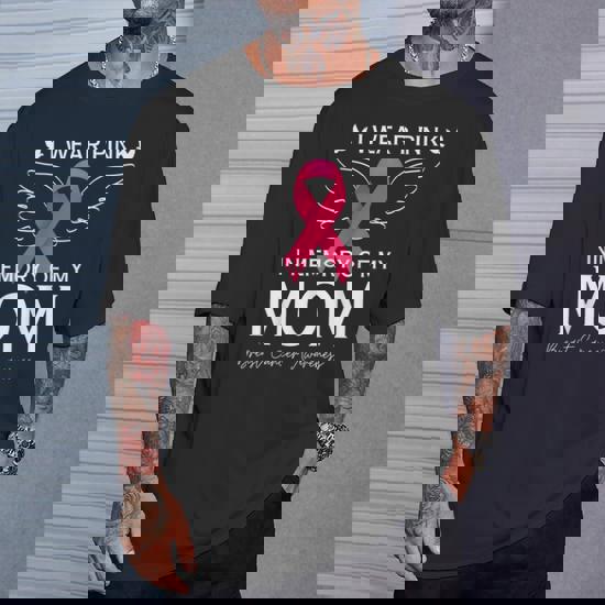 I Wear Pink In Memory Of My Mom Angel In Heaven Memory T