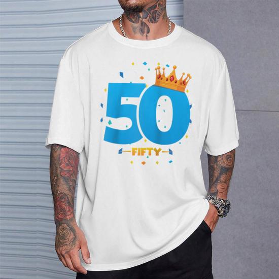 Fifty Year Old King Prince Birthday T-Shirt - Monsterry