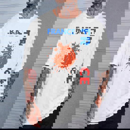 France Basketball Fan Drapeau France Cadeau France T-Shirt