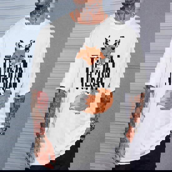 Text Fox Therian Fox Mask T-Shirt - Monsterry