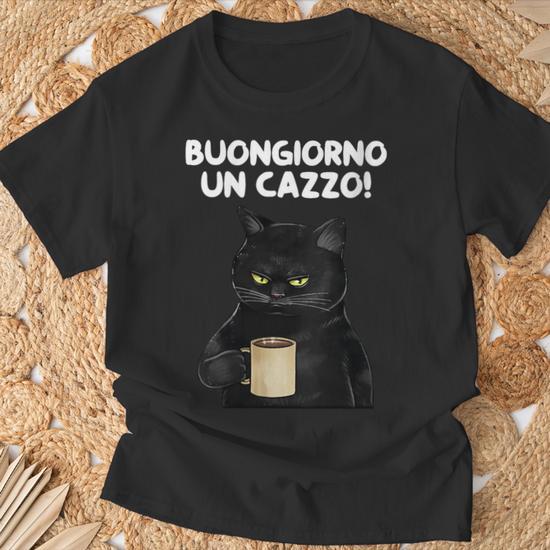 T-shirt Donna Personalizzata – BUONGIORNO UN CAZZO Con Calopsite Arrabbiata – Cotone – Vari Colori E Taglie S-XXL - 4