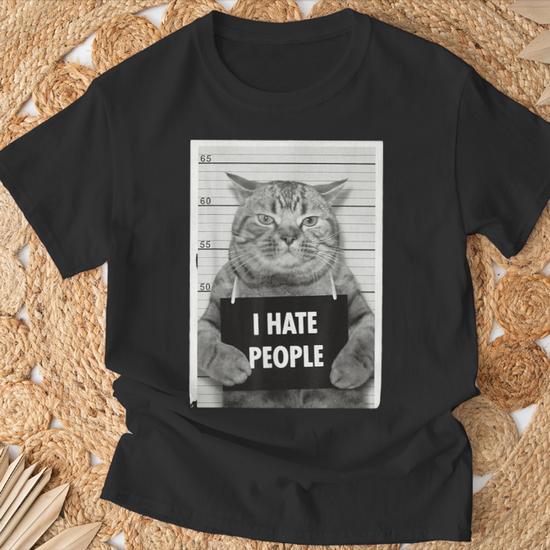 I hate cats t shirt best sale