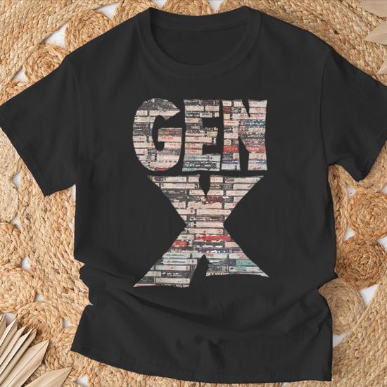 Gen X 60S 70S 80S Rock Cassettes Vintage Mixtape T-Shirt - Thegiftio