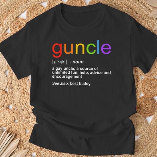 Guncle Word Definition Gay Uncle T-Shirt - Monsterry CA