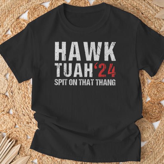 Hawk Tuah Shirt Hawk Tuuh Spit On That Thang Funny Quote Vintage Men's T-Shirt e