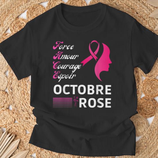 T-shirt Ruben Rose – Soutien à La Sensibilisation Au Cancer Du Sein – Octobre Rose – Coupe Classique Légère – Homme/Femme