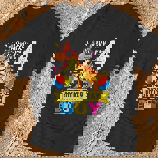 4th Birthday Gift Shirt Dinosaur 4 Year Old Tshirt For Boy 4th Birthday Gift Shirt Dinosaur 4 Year Old Tshirt For Boy