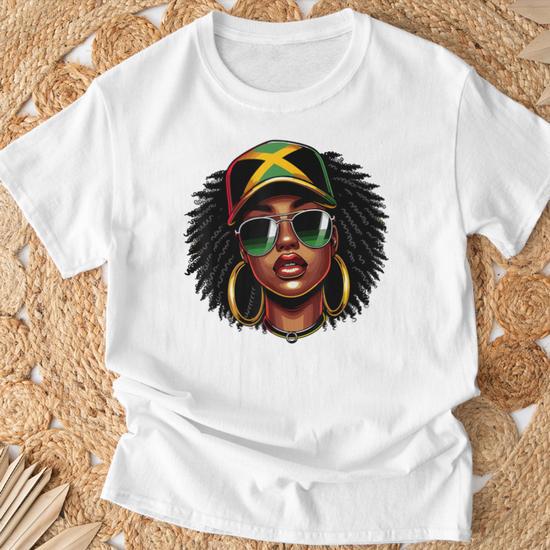 Afro Jamaican Black Girls Jamaica T Shirt Monsterry