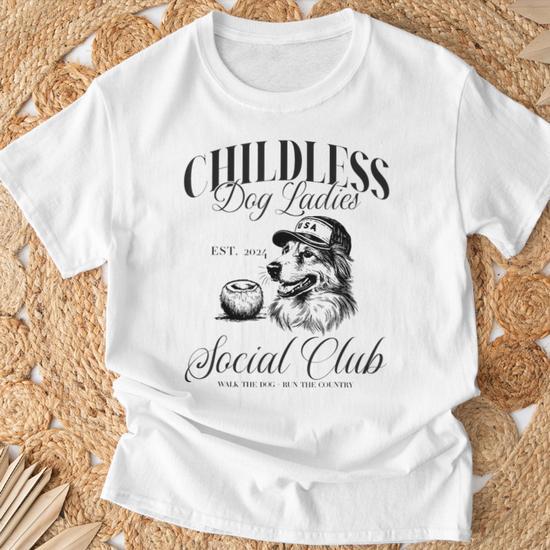 Childless Dog Lady Ladies Usa Vintage 2024 T-Shirt - Monsterry