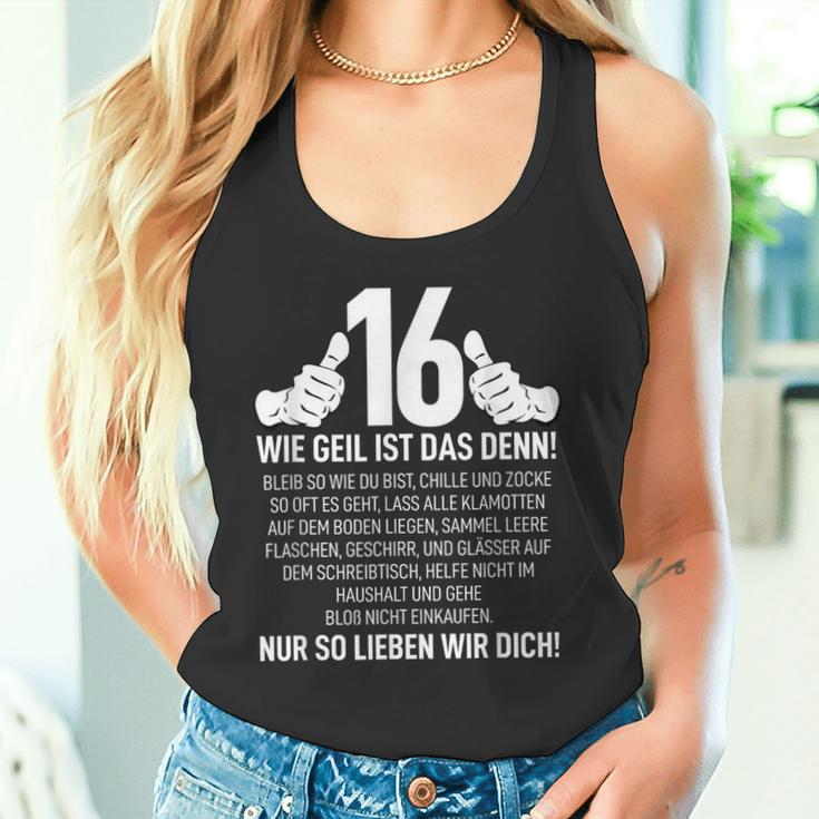 16Th Birthday Nager 16 Years Wie Geil Ist Das Denn Tank Top