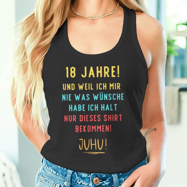 18Th Birthday Decoration For Someone Der Sich Nichts Wünscht Tank Top