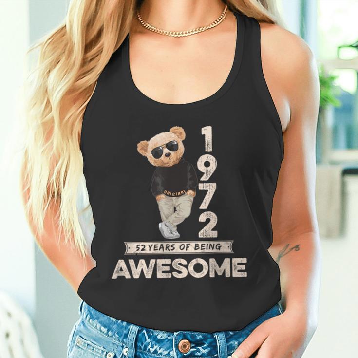 52 Geburtstag Herren Damen 1972 Original Awesome Teddybär Tank Top