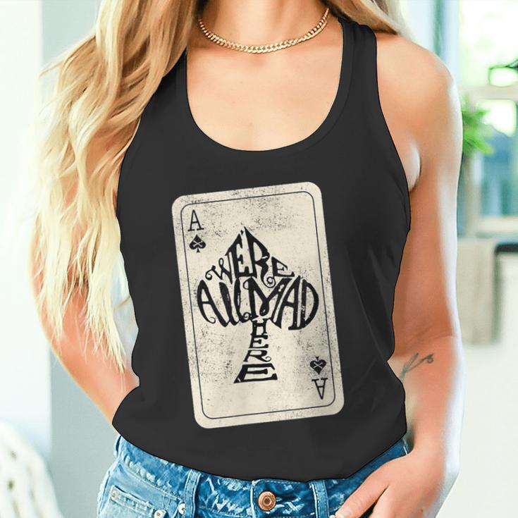 Ace Of Spades We're All Mad Here Alice In Wonderland Tank Top