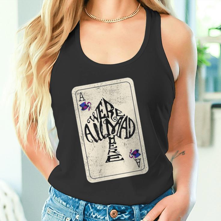 Alice In Wonderland We're All Mad Here Ace Of Spades Tank Top