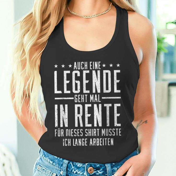 Auch Eine Legende Geht Mal In Rente Rentner Rentnerin Tank Top