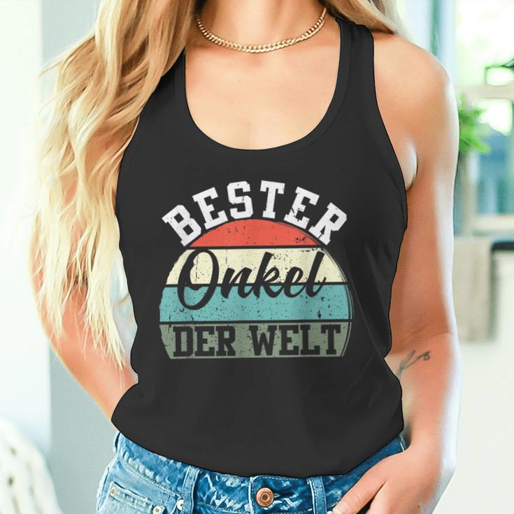 Bester Uncleater Der Weltintage Retro Father's Day Tank Top