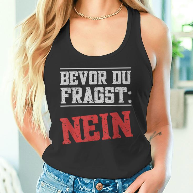 Bevor Du Fragen German Tank Top