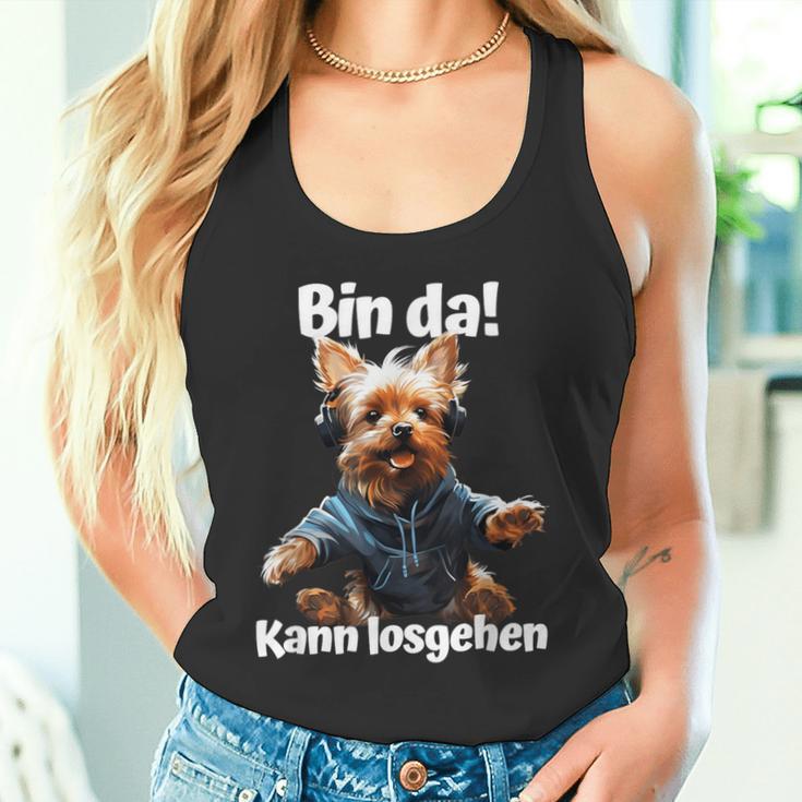 Bin Da Kann Losgehen Yorkie Dog Lover Tank Top