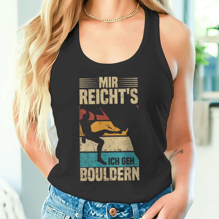 Bouldering Retro Mountain Climbing Mir Reicht's Ich Geh Bouldering Tank Top