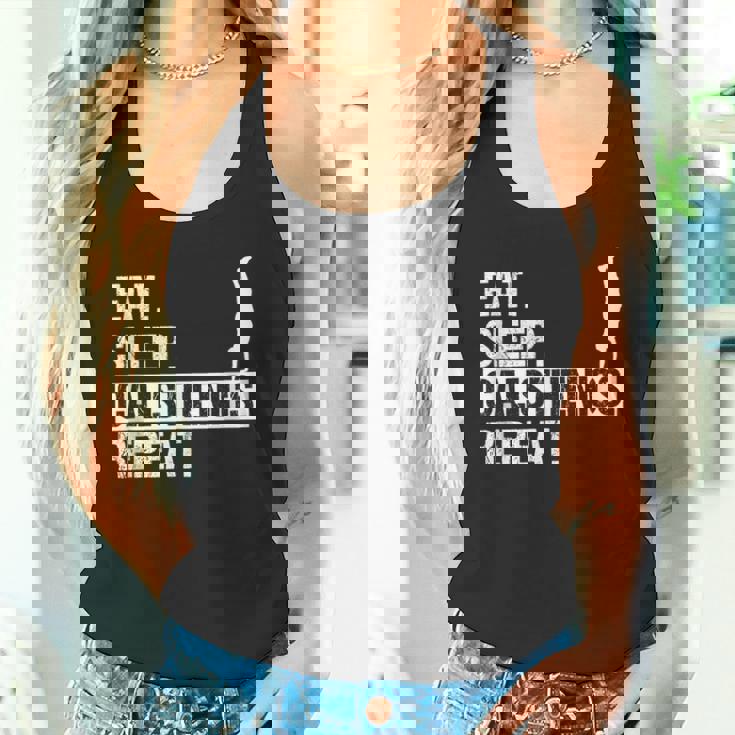 Camicia Eat Sleep Calisthenics Repeat Per Un Fan Del Calisthenics Canotta