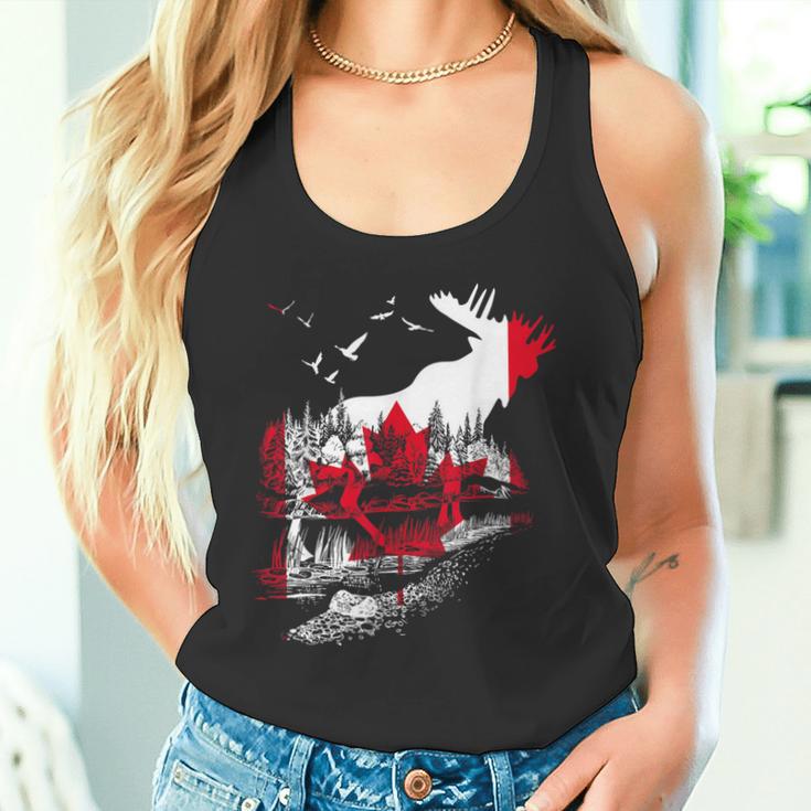 Canada Flag Moose Canada Tank Top