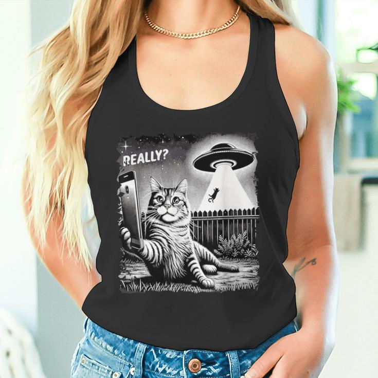 Cat Selfie Ufo & Alien Echt Jetzt Really Tank Top