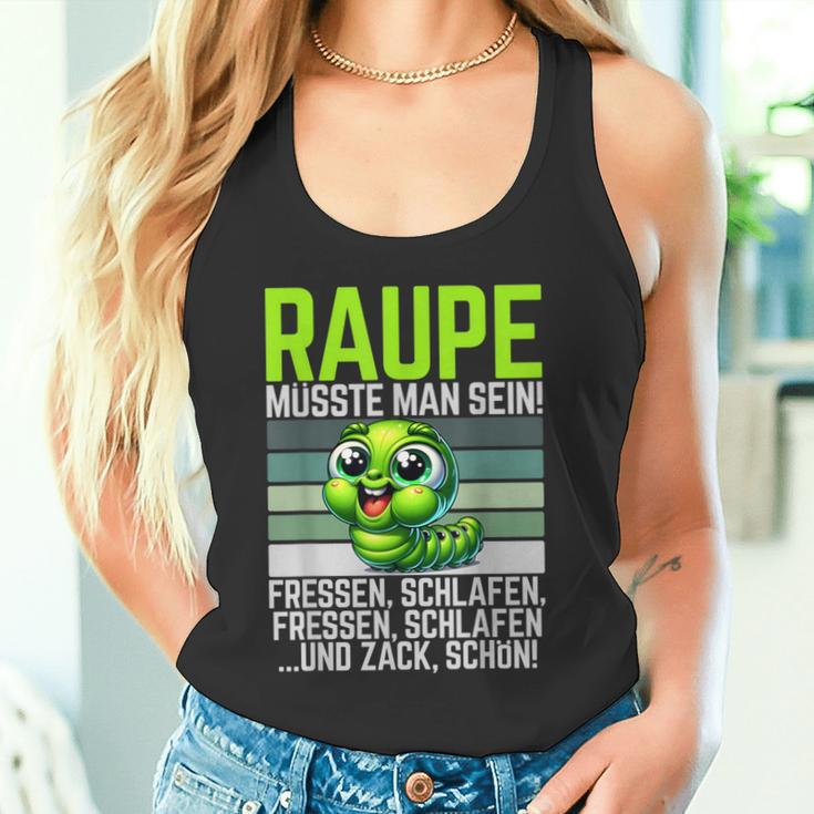 Caterpillar Müsste Man Sein Fressen Schlaf Tank Top