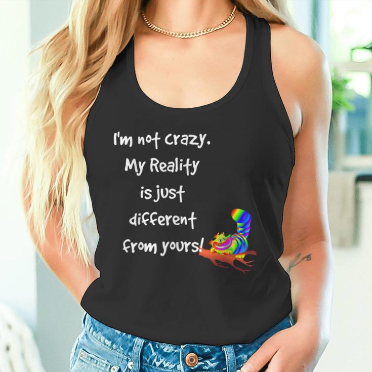 Cheshire Cat Quote Alice In Wonderland Costume I'm Not Crazy Tank Top