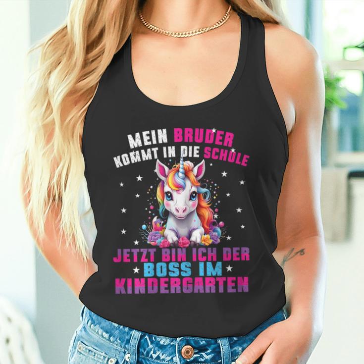 Children's My Brother Comes In Die Schule Boss Im Kindergarten Tank Top