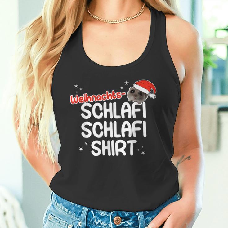 Christmas Sleep Sad Hamster Schlafi Schlafi Tank Top