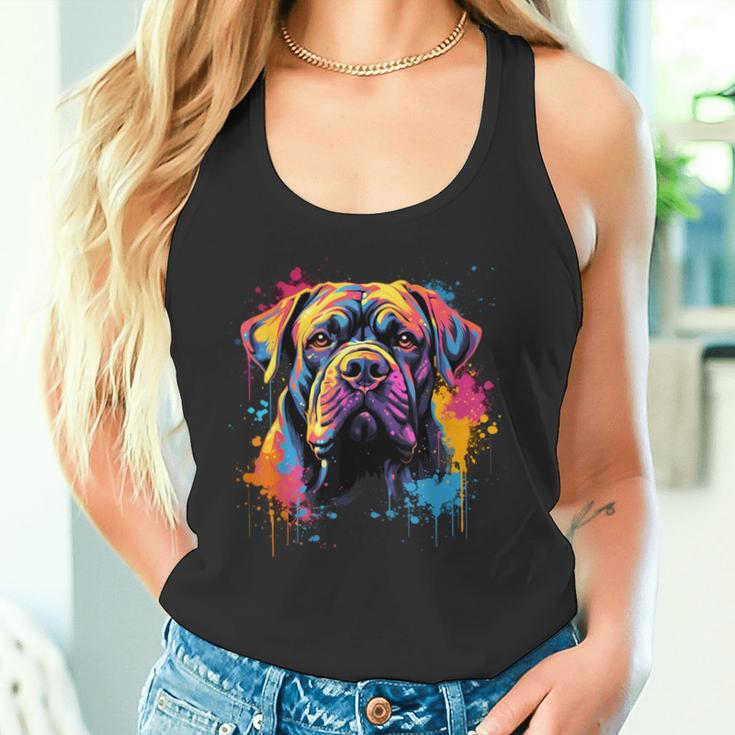 Colourful Cane Corso Dog Tank Top