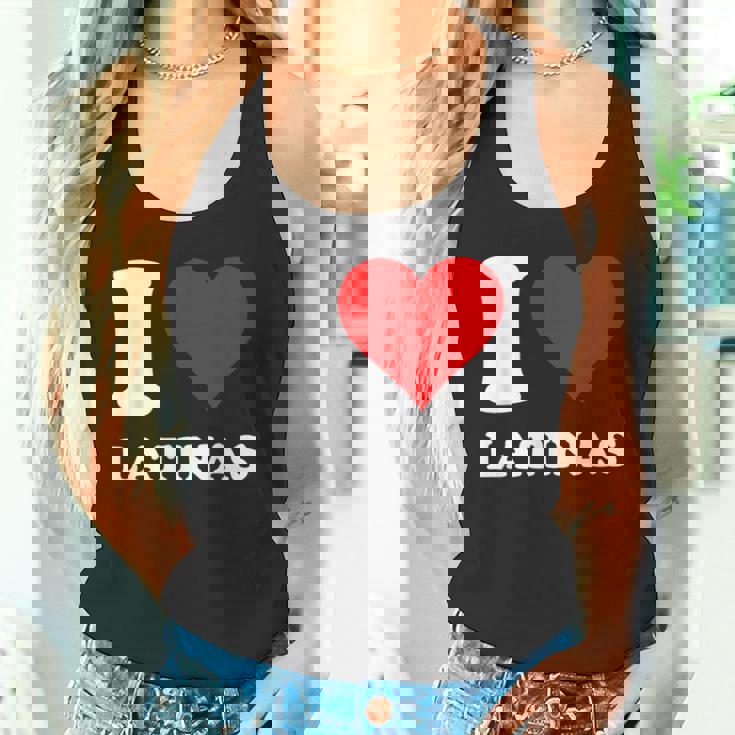 Corazón Rojo I Love Latinas Camiseta sin mangas