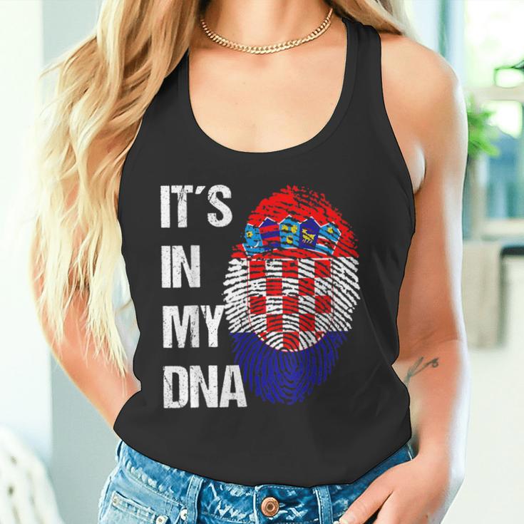 Croatian Flag Dna Fingerprint Croatia Tank Top