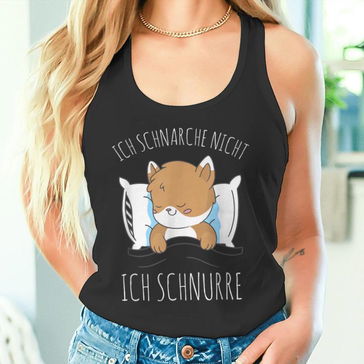 Cute Cat Pyjamas Ich Schnarche Nicht Ich Schnurre Tank Top