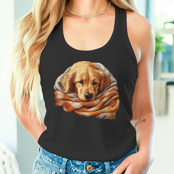 Cute Dog Official Sleep Golden Retriever Dog Tank Top