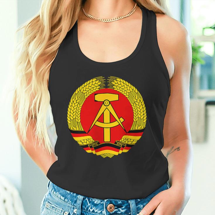 Ddr Coat Of Arms Hammer Sickle Flag Ostalgia Ddr S Tank Top