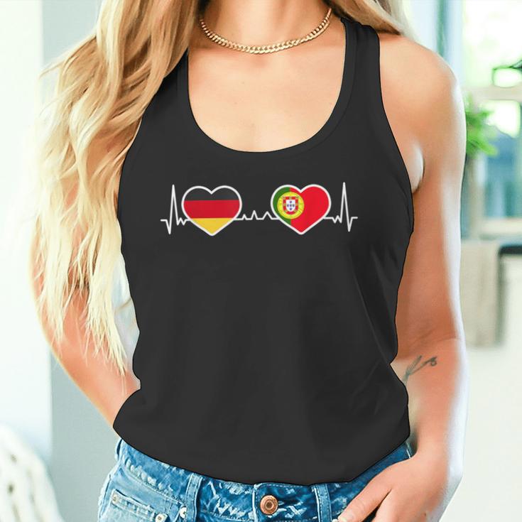 Deutschland Portugal Herz Liebe Herzlinie Tank Top