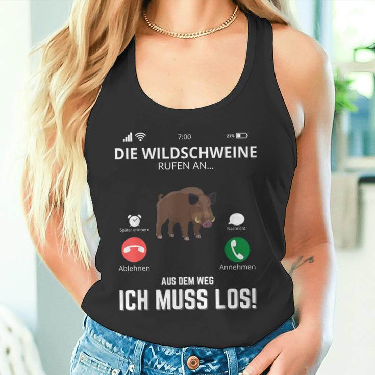 Die Wildschweine Jagd Wildboar Deer Outfit For Hunter Tank Top