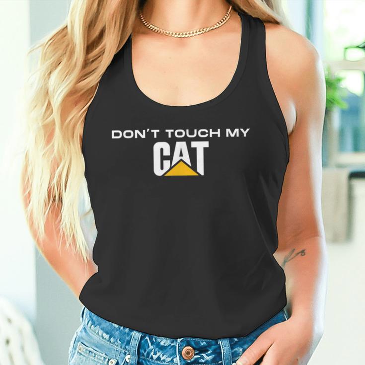 Dont Touch My Cat Machinist Driver Fan Digger Caterpillar Tank Top