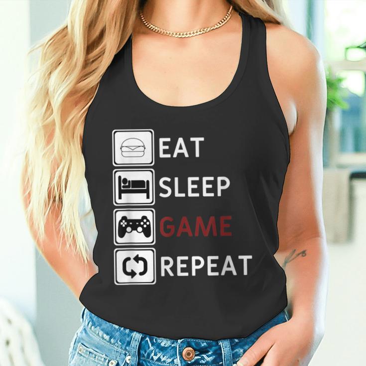 Eat Sleep Game Repeat Essen Schlafen Gamecken Wiederholen Tank Top