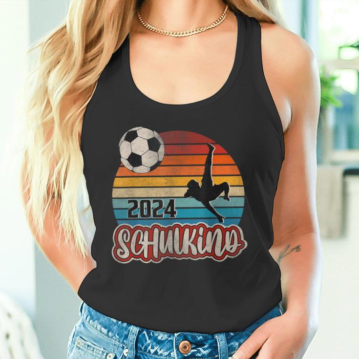 Einschulung Schulkind 2024 School Cone Boy Footballintage Tank Top