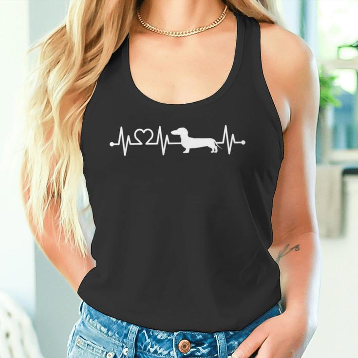 Ekg Heartbeat Dachshund Dachshund Teckel For Dog Owners Tank Top