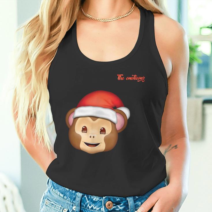 Emoji-Nikolausmütze-Affengesicht Tank Top