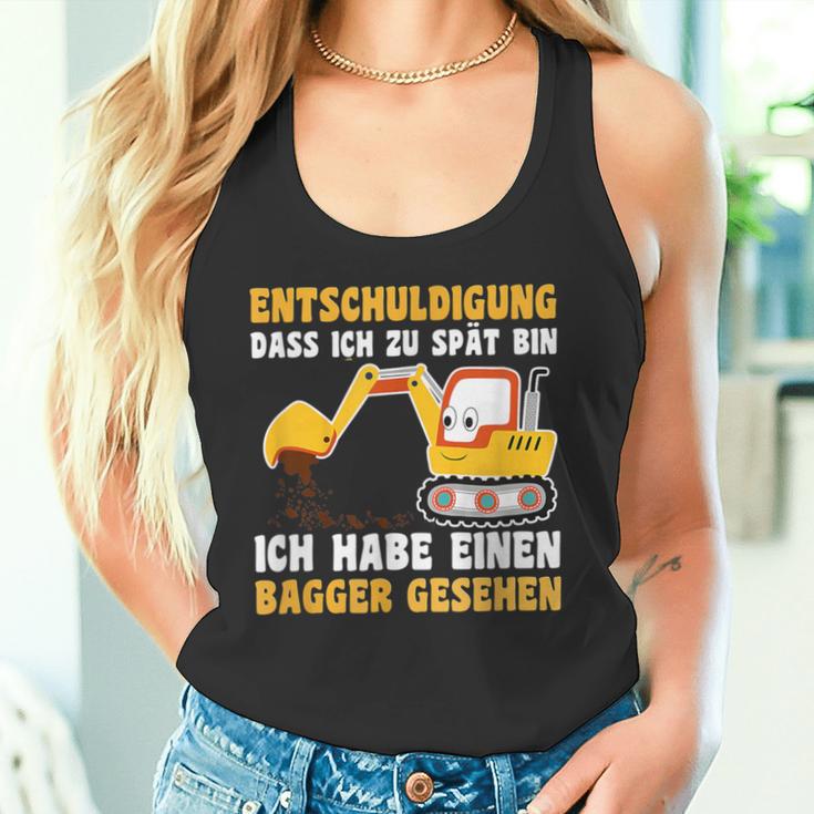 Entschuldigung Das Ich Zu Spät Bin Habe Einen Excavator Seen Tank Top