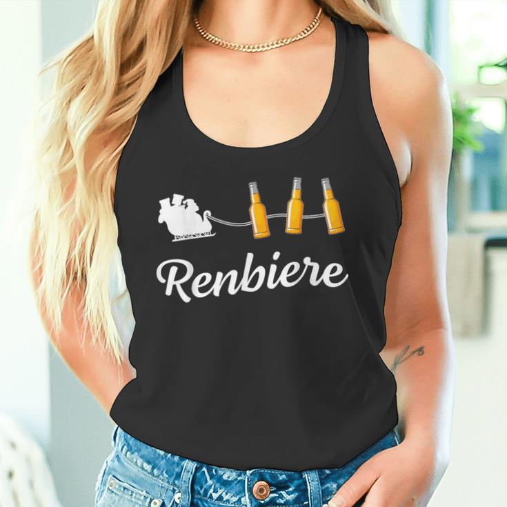 Christmas Reindeer Renbier Tank Top